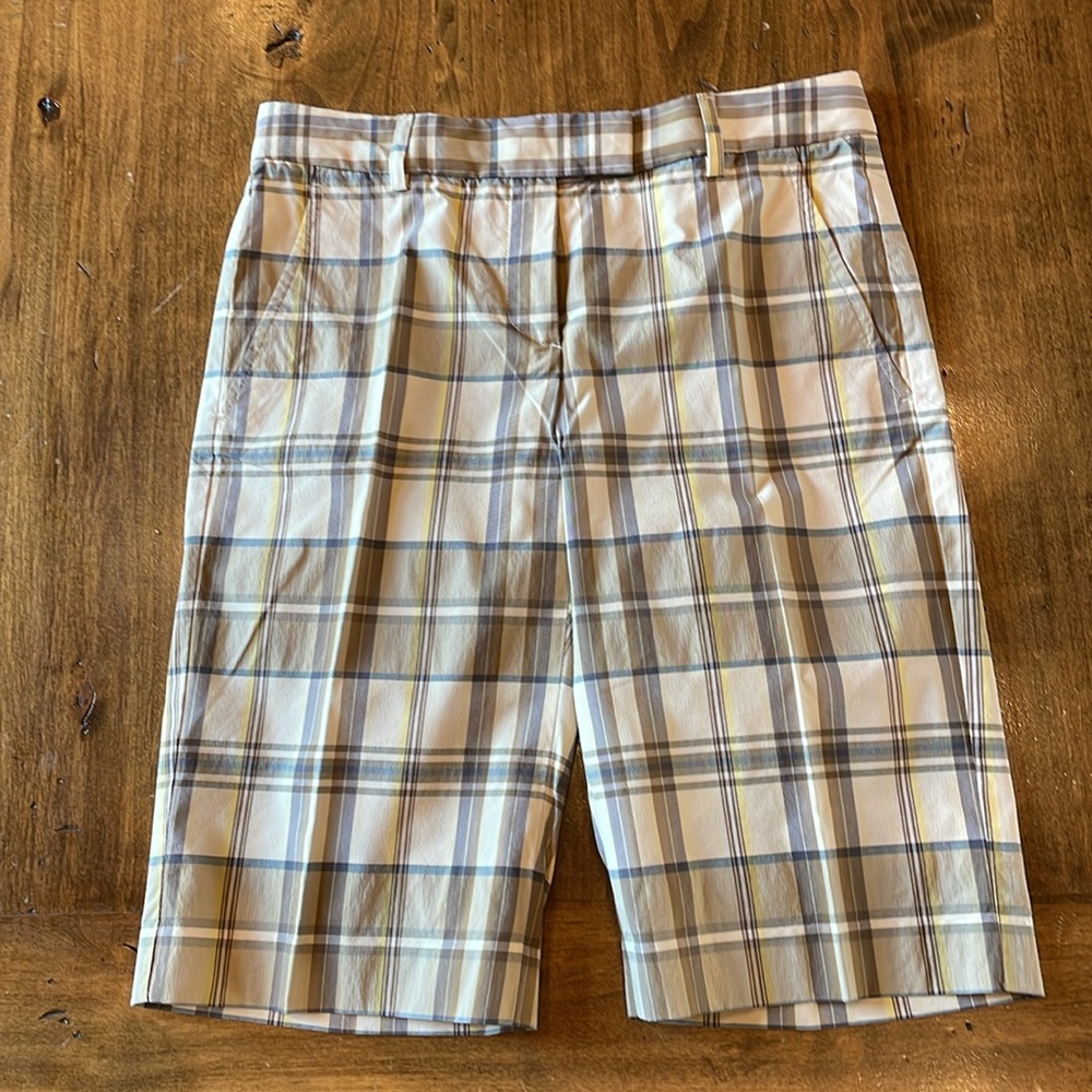 THEORY Plaid Bermuda Shorts 0